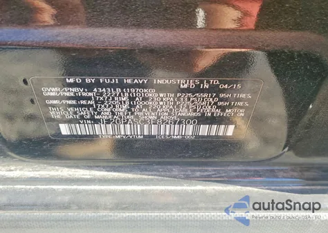 2015 Subaru Xv Crosstrek Sport Limited z USA, uszkodzony, nr VIN JF2GPASC3F8267300